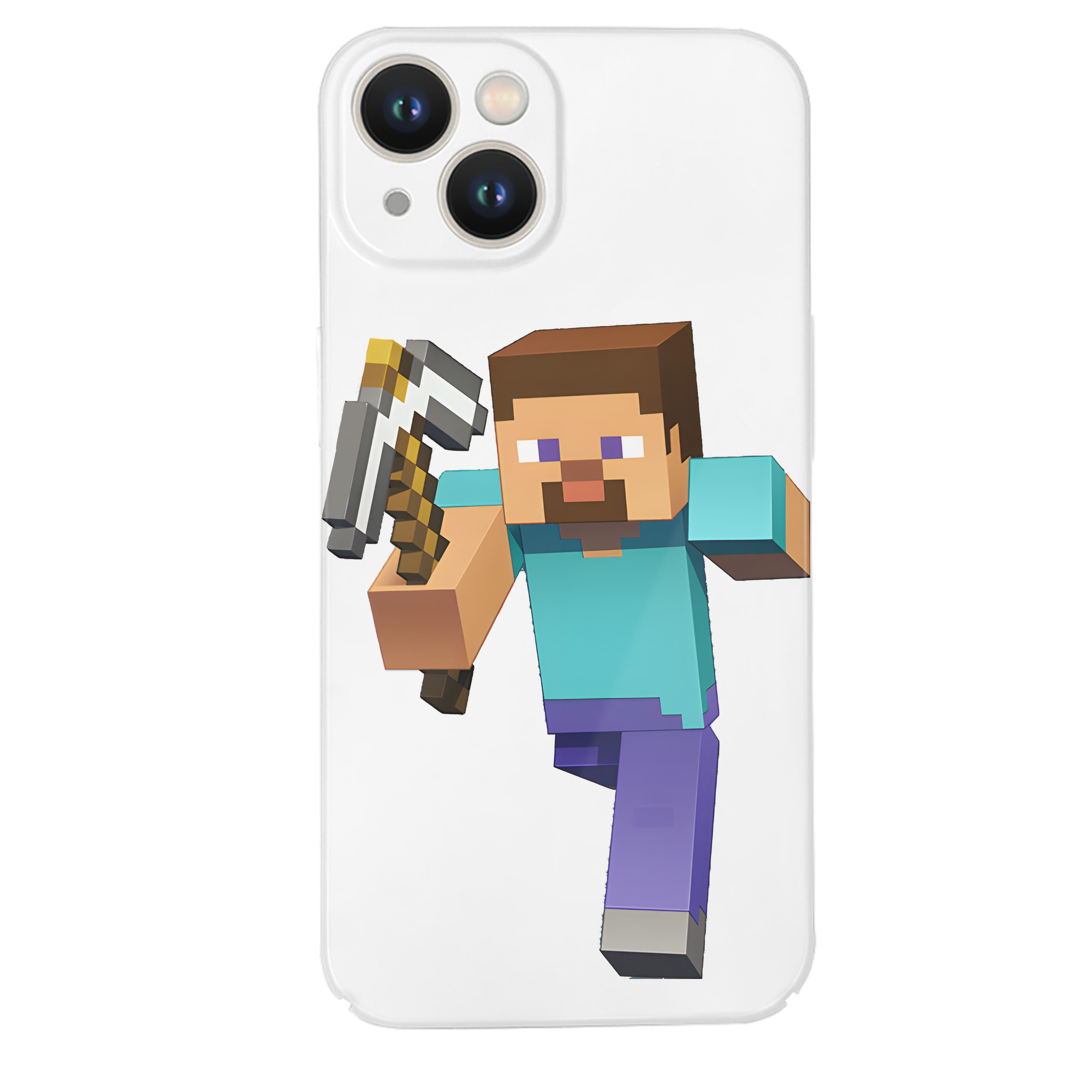 （画像用） マインクラフト ブロックの世界 Minecraft MC Block world 【iPhone 14シリーズ対応】ハードケース